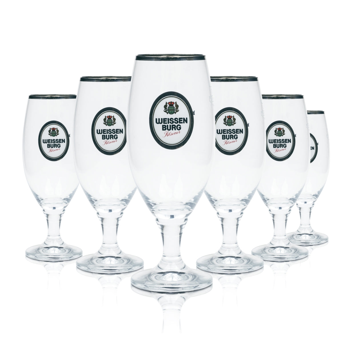 6x Weissenburg Bier Glas 0,3l Pokal Ritzenhoff Gläser Tulpe Brauerei Pilsener