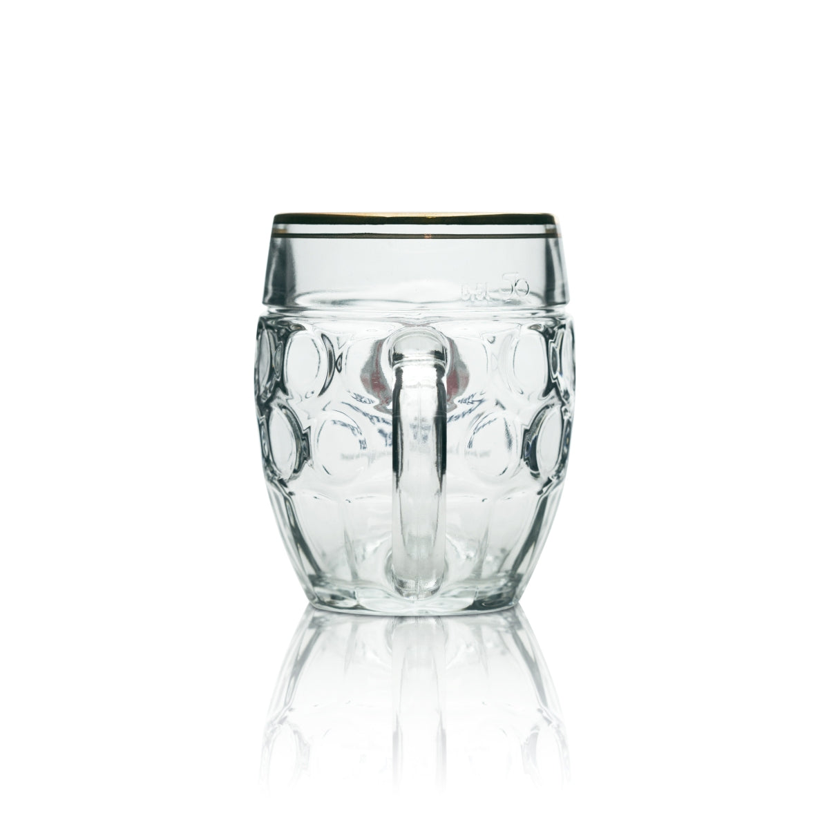 6x Weltenburger Kloster Bier Glas Krug rund 0,5l Stölze Goldrand – Ansicht 4