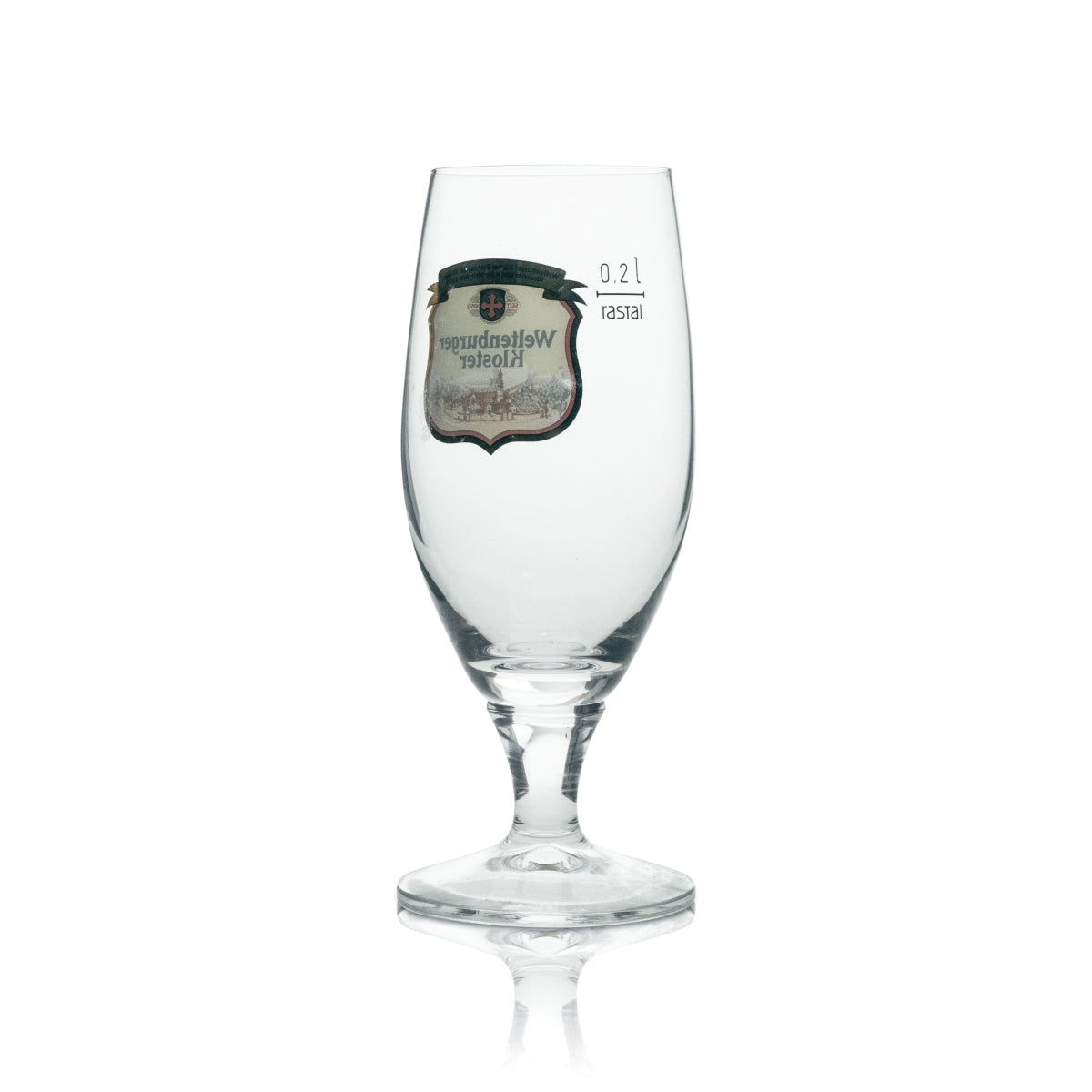 6x Weltenburger Kloster Bier Glas Pokal 0,2l Logo Rot Rastal – Ansicht 3
