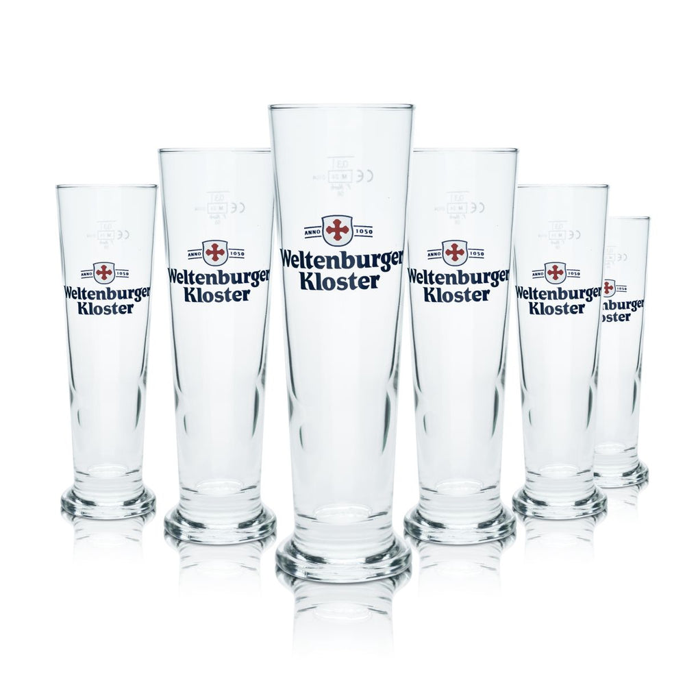 6x Weltenburger Kloster Bierglas 0,3l Willi Becher Pokalglas Gläser Set Brauerei