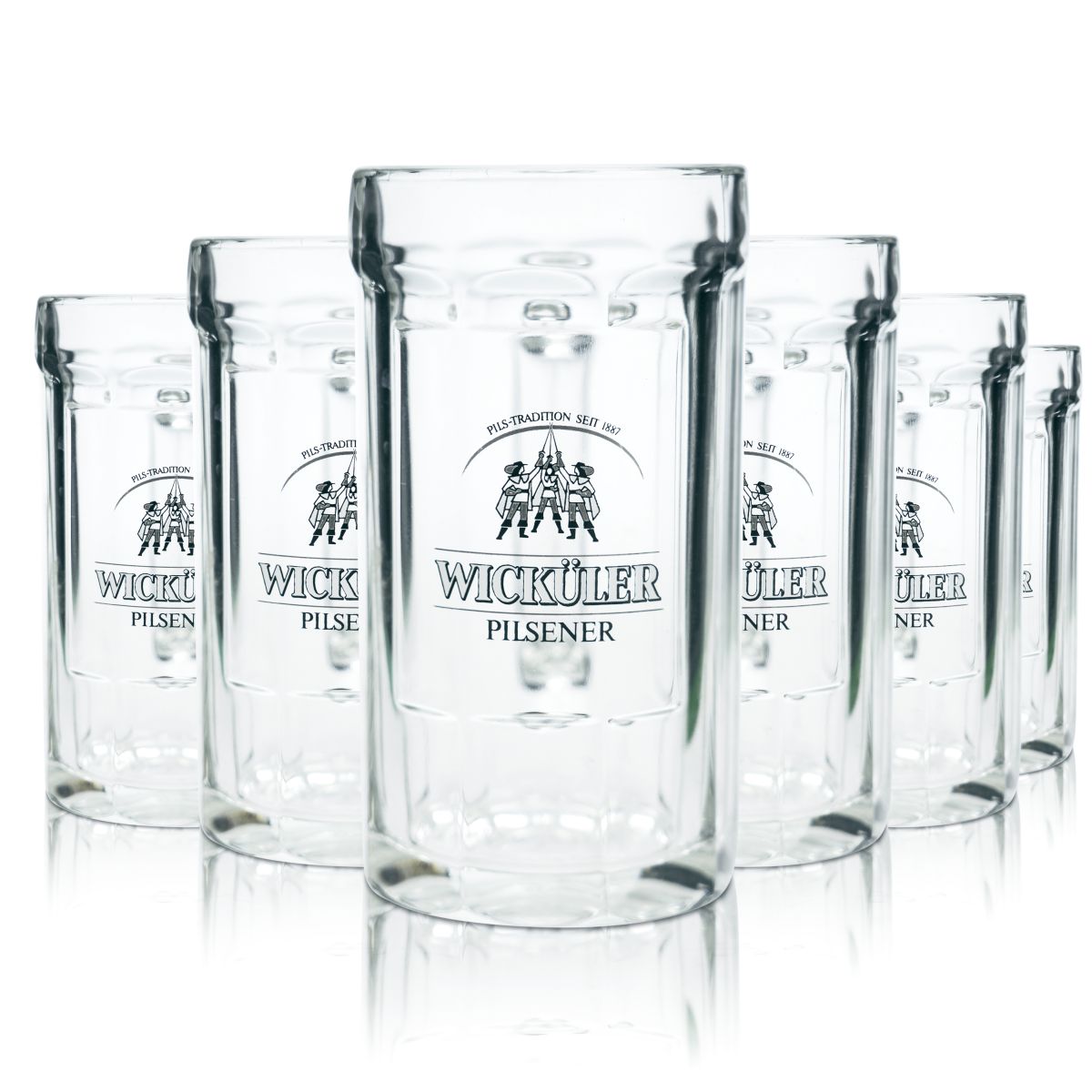 6x Wicküler Bierglas 0,4l Pilsener Bierkrug Humpen Seidel Gläser Set Gastro