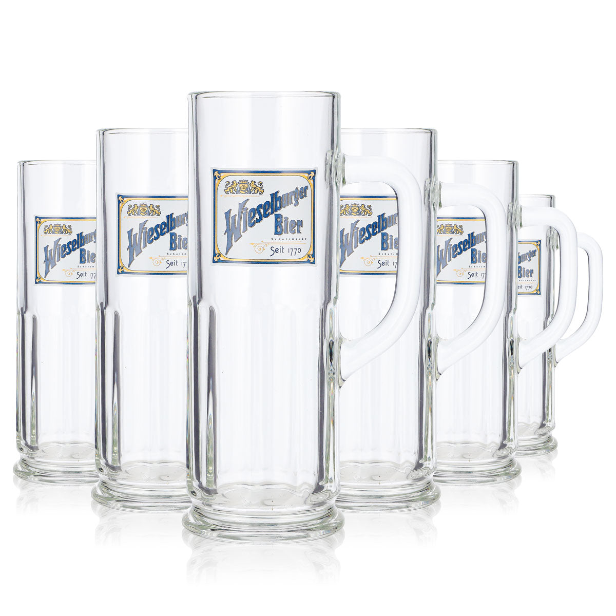 6x Wieselburger Bier Glas 0,3l Krug Seit 1770 Schutzmarke Sahm (6er Set)