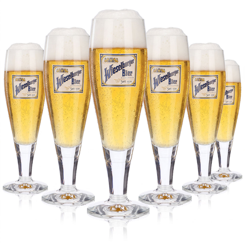 6x Wieselburger Bier Glas Pokalgläser Biergläser 0,2l Sahm Monza (6er Set)