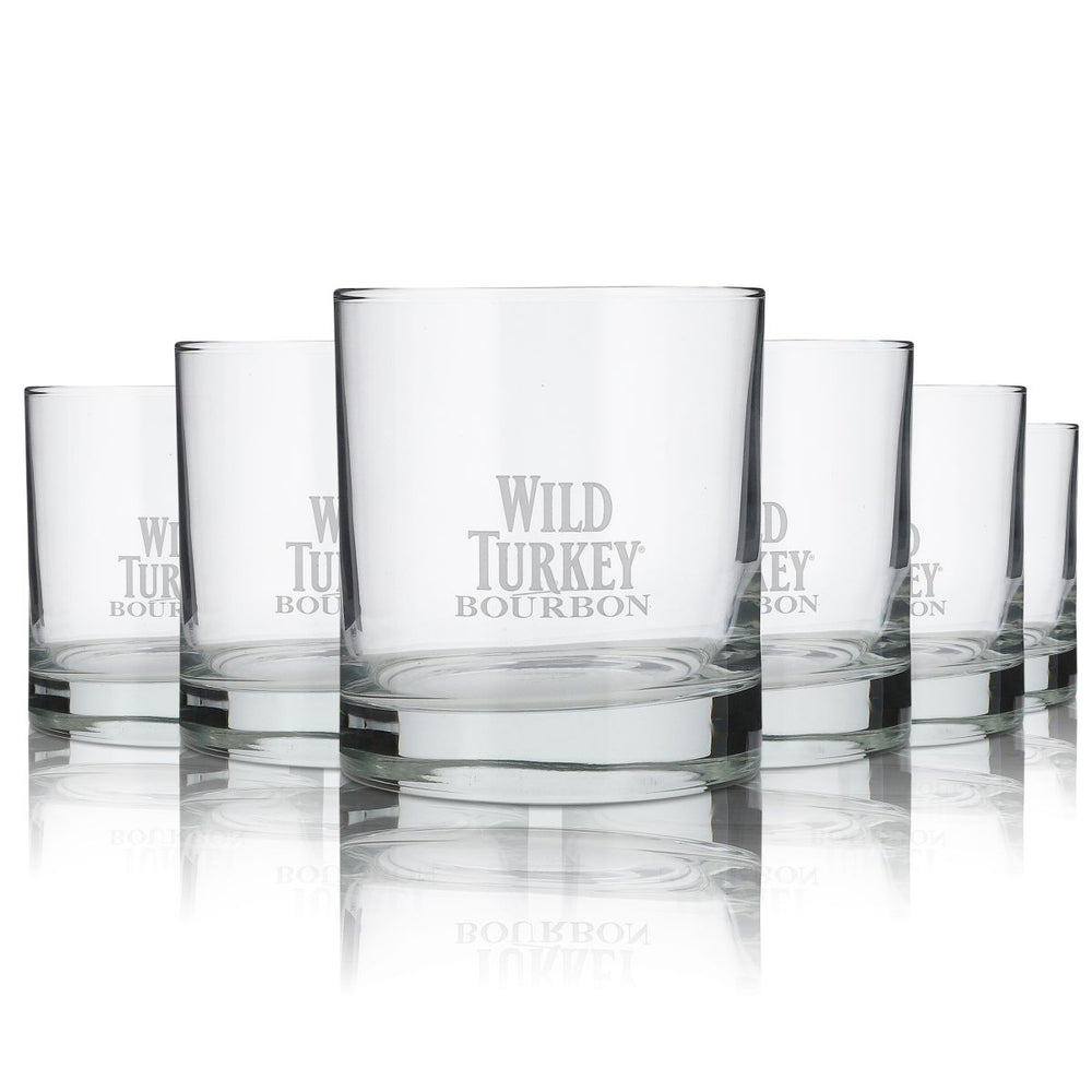 6x Wild Turkey Glas 0,4l Whiskey Tumbler Whiskyglas Bourbon Gläser Set