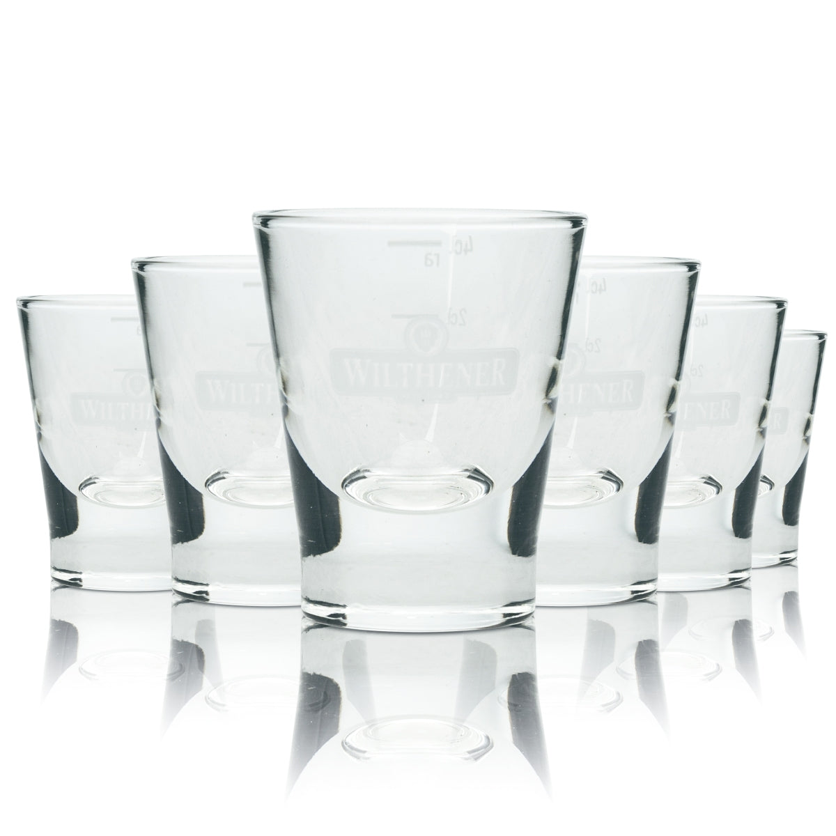6x Wilthener Likör Glas 4cl Schnaps Gläser Caravelle Kurze Shot Stamper Bar