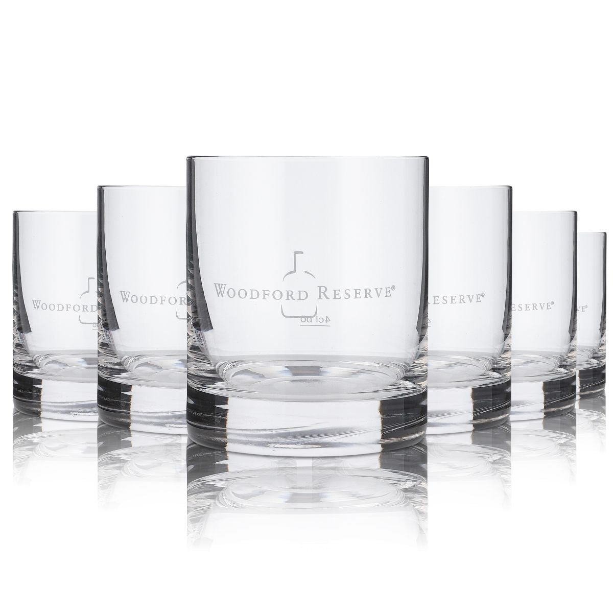 6x Woodford Reserve Glas 0,32l Whisky Tumbler Gläser Set American Rye Distilery