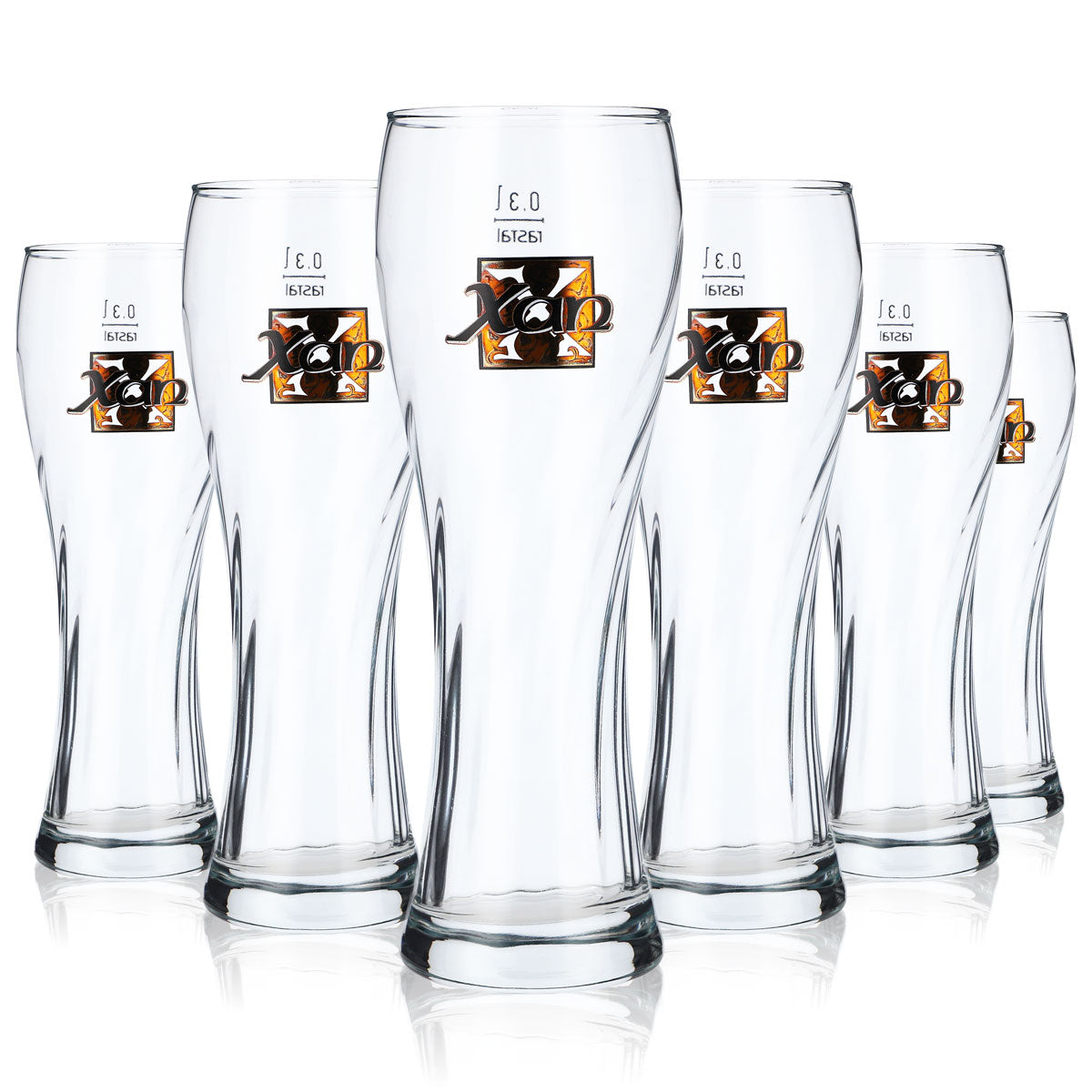 6x Xan Bier Glas 0,3l Biergläser Glas Weißbierglas Oberbayern Rastal – Ansicht 5