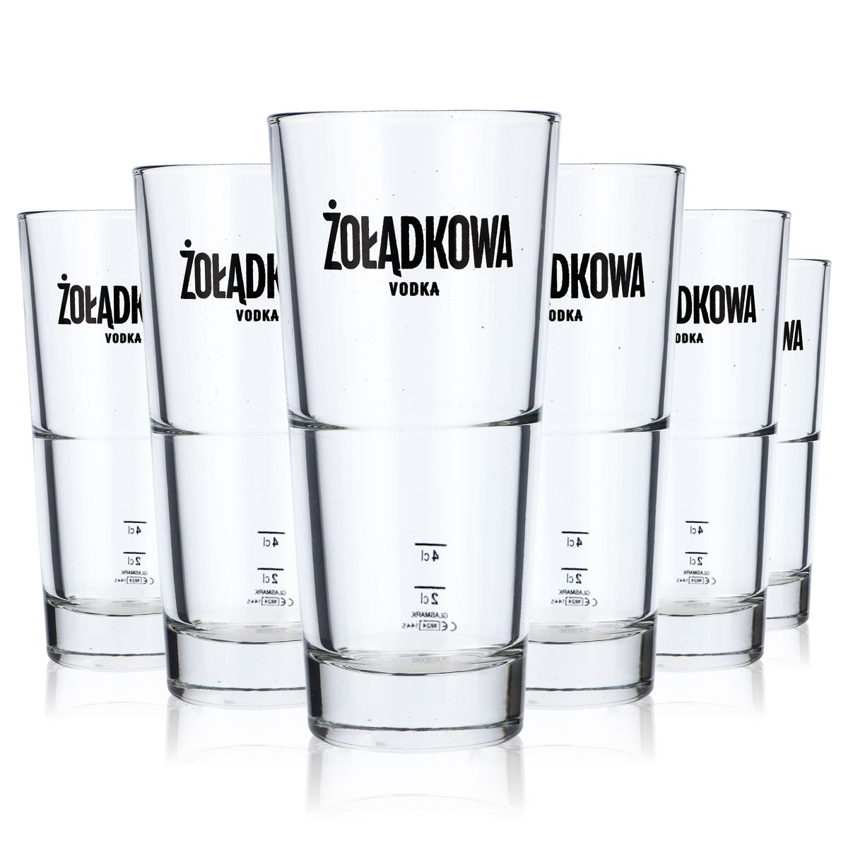 6x Zoladkowa Vodka Glas 0,33l Gläser Longdrinkglas Stapelglas – Ansicht 5