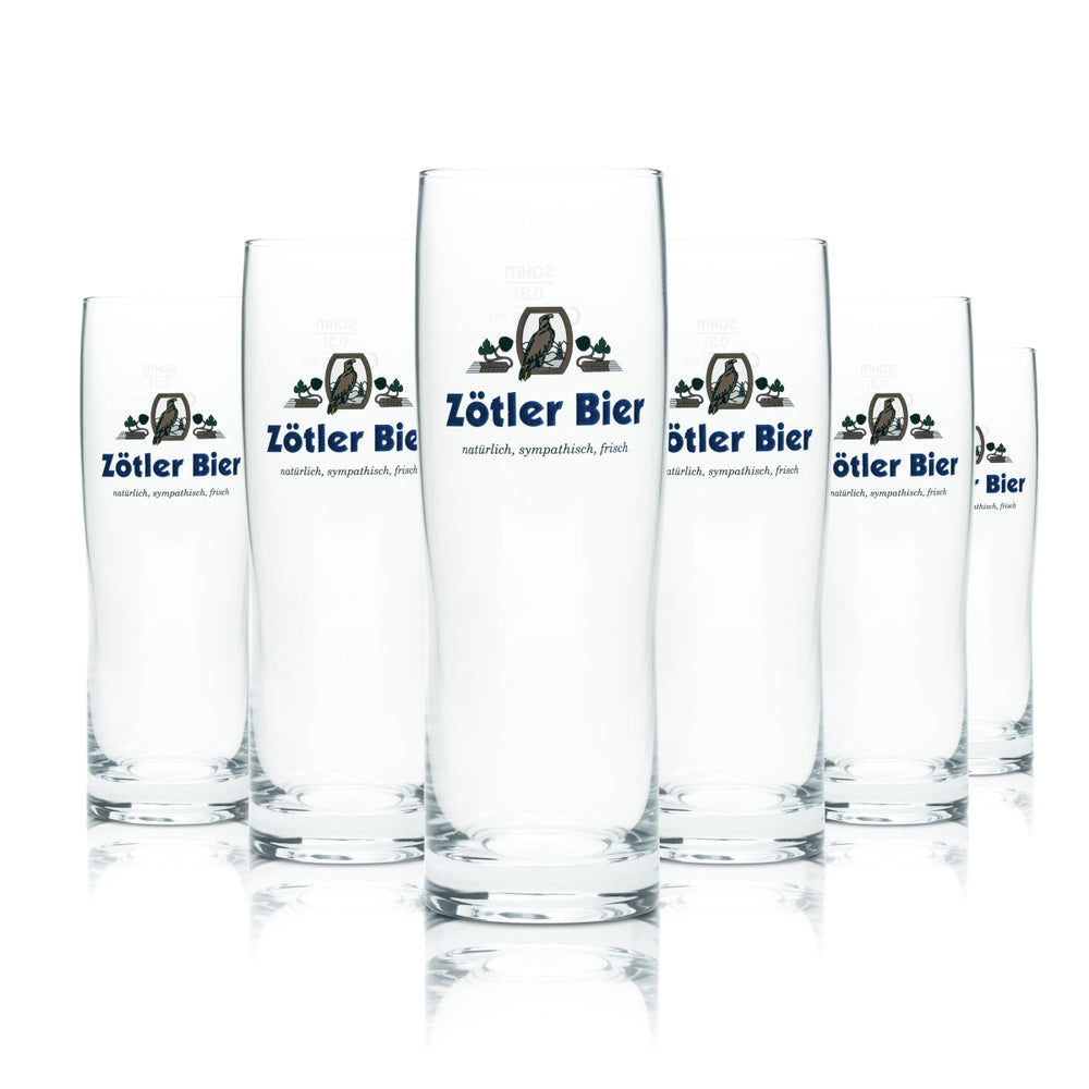 6x Zötler Bier Glas 0,3l Becher Gläser Allgäu Brauerei Rettenberg Craft Gastro