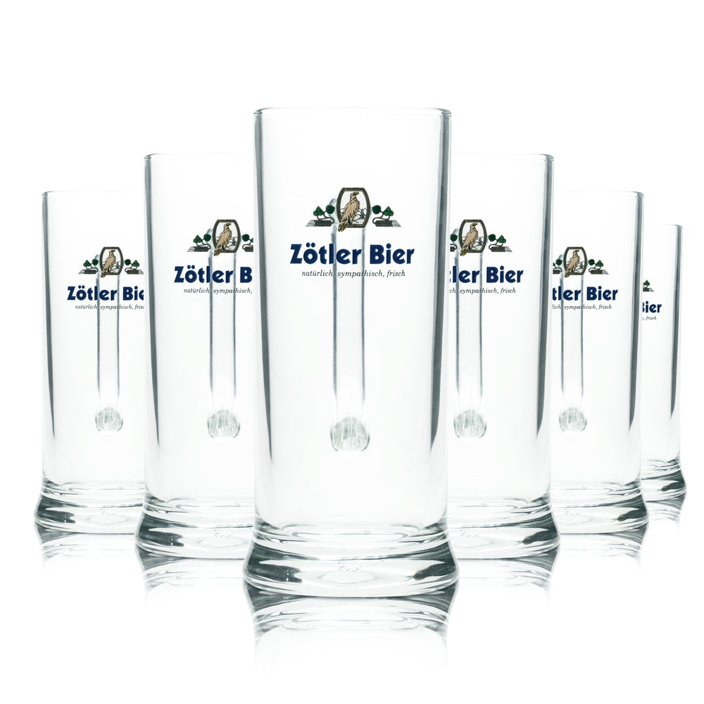 6x Zötler Bier Glas 0,3l Krug Humpen Seidel Gläser Allgäu Brauerei Rettenberg
