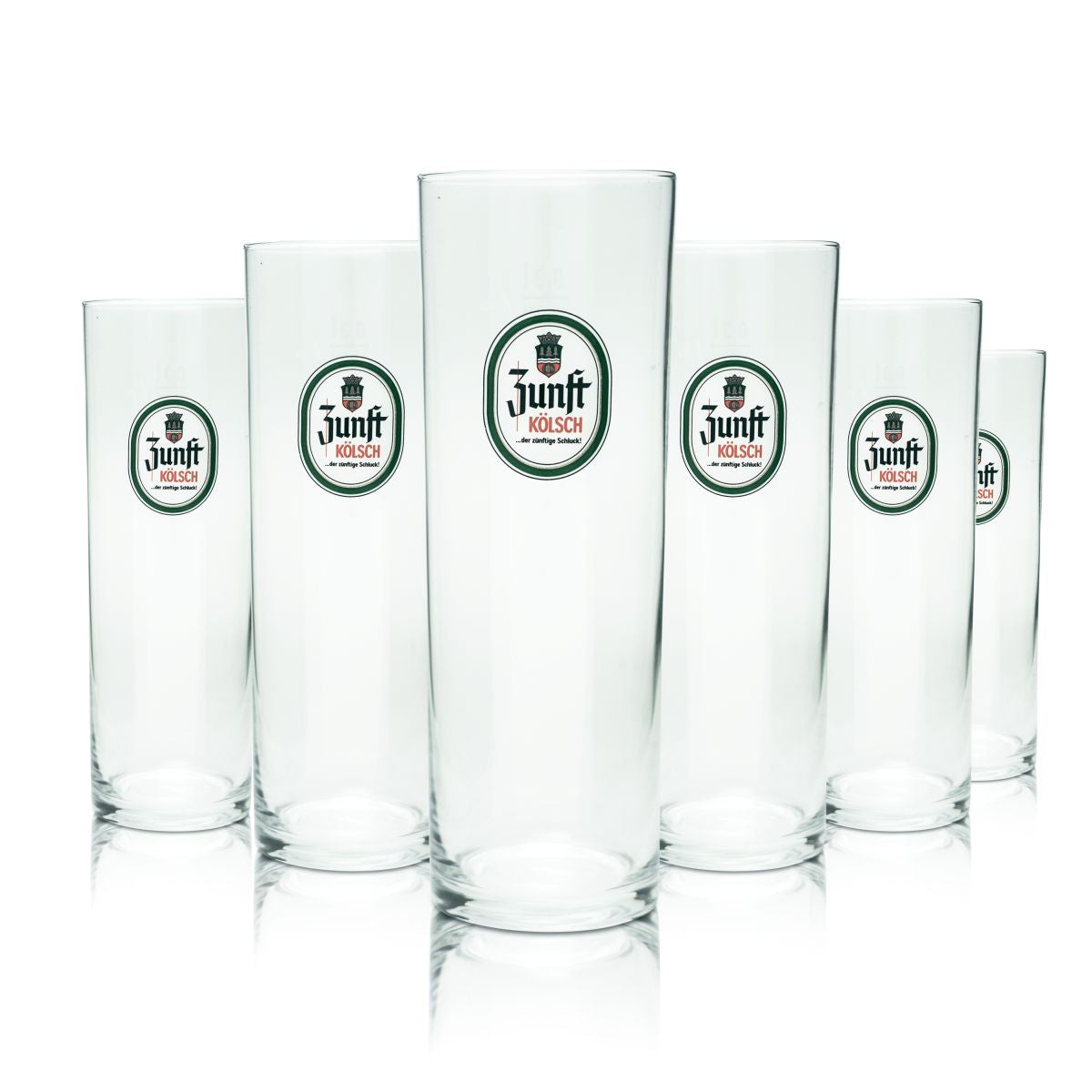 6x Zunft Bierglas 0,3l Kölsch Stange Gläser Set Altbiergläser Braurei Köln