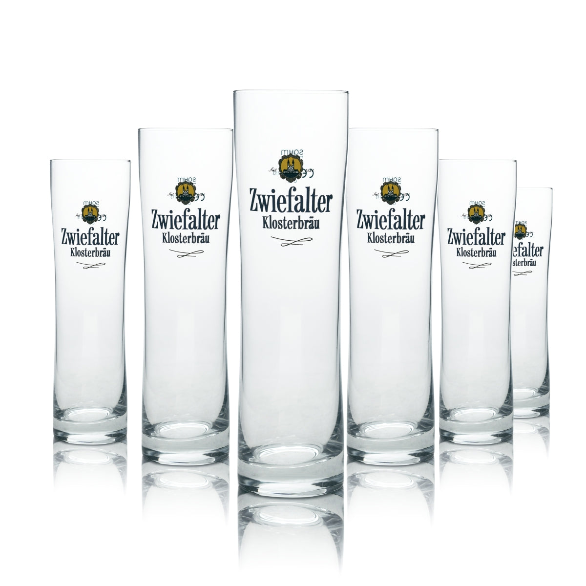6x Zwiefalter Bier Glas 0,3l Klosterbräu Willi Becher Sahm Tulpe Gläser Pokal Brauerei