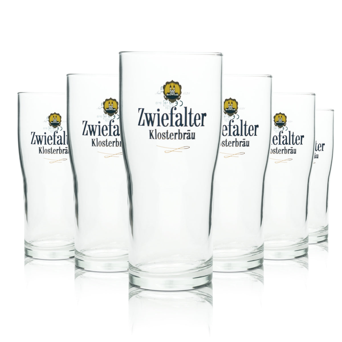 6x Zwiefalter Bier Glas 0,5l Becher Brewhouse Sahm Willi Gläser Pils Export Beer