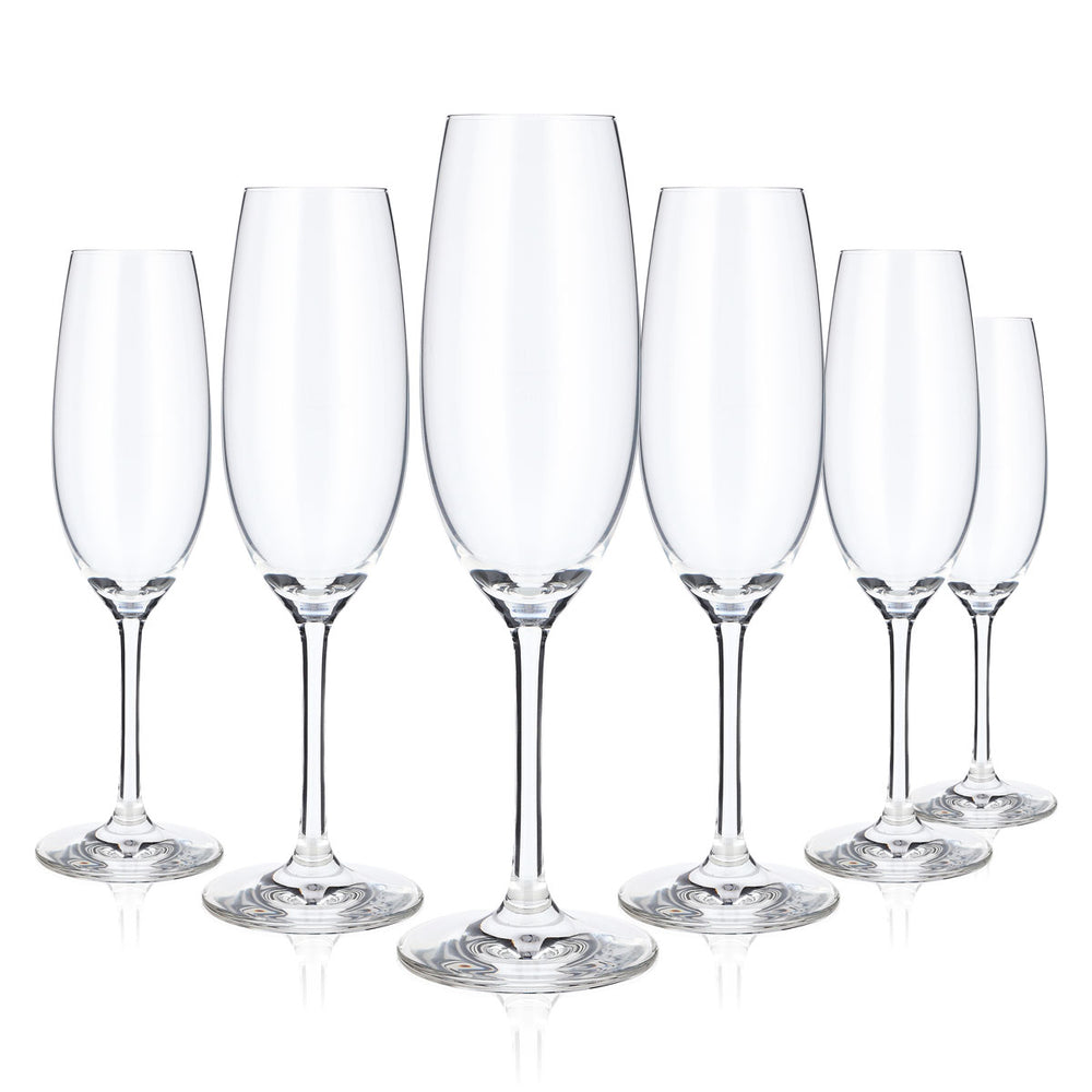 6x Zwiesel Sekt Glas Flöter Sektgläser Cavagläser 0,1l Flötenglas Ivento