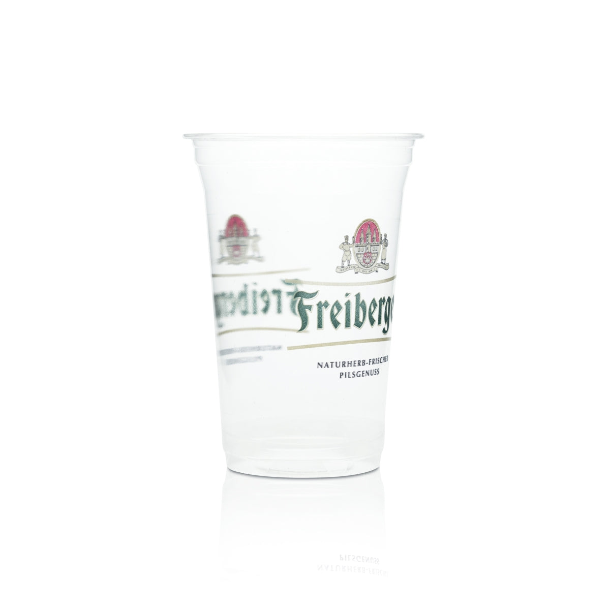 70 Freiberger Bier Mehrwegbecher Bio-Kunststoffbecher Transparent 400ml neu – Ansicht 3