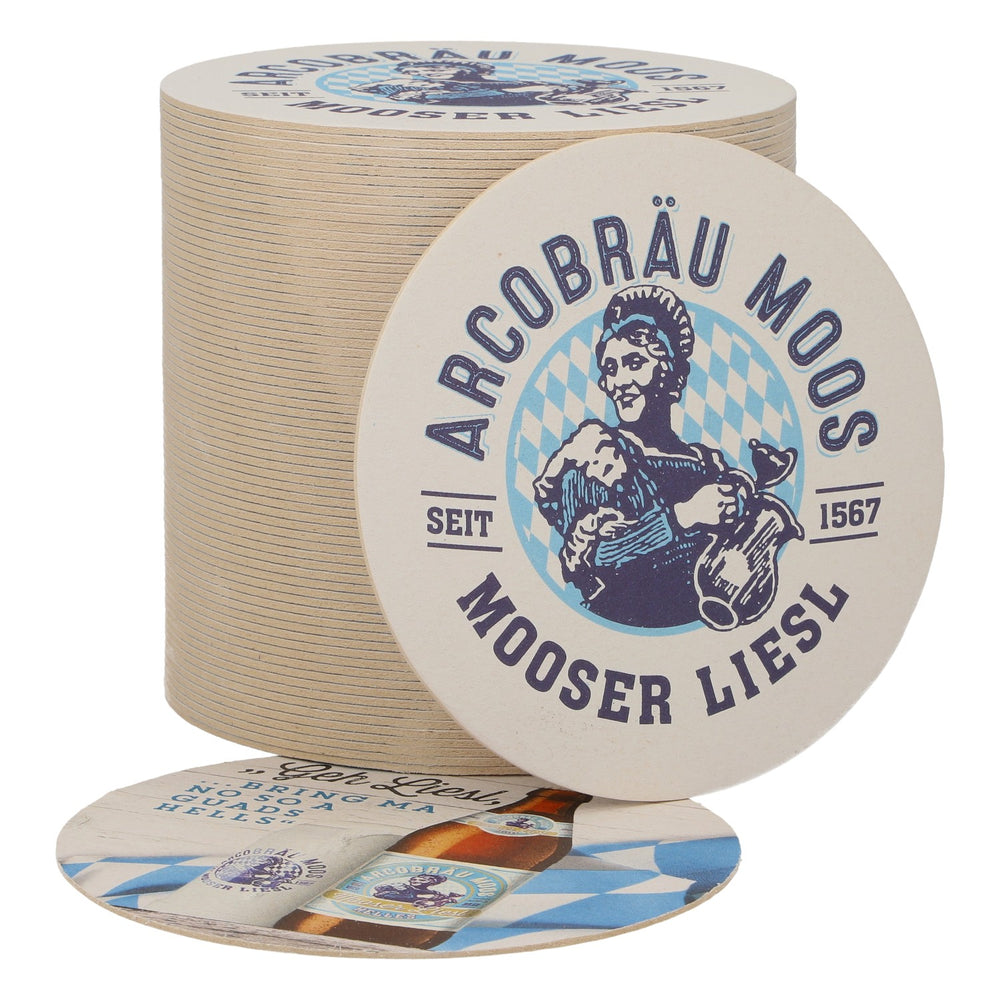 70x Arcobräu Bier Untersetzer Bierdeckel Glasuntersetzer rund