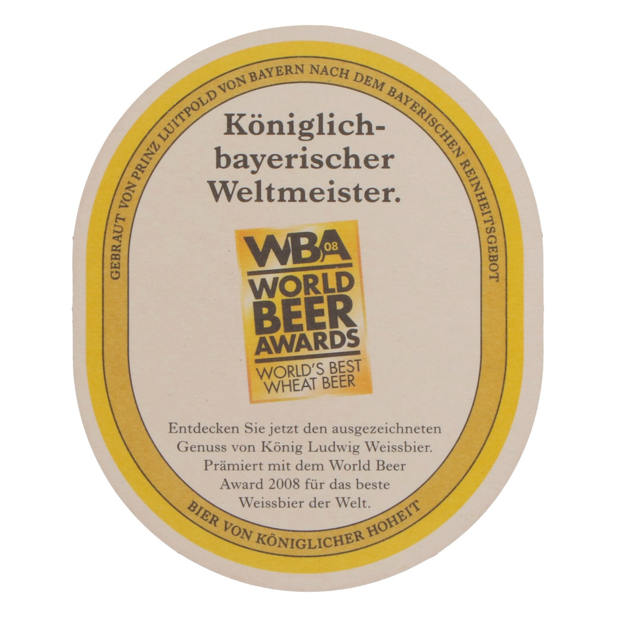 70x König Ludwig Bierdeckel Ovale Form WBA World Beer Awards Sammler – Ansicht 4