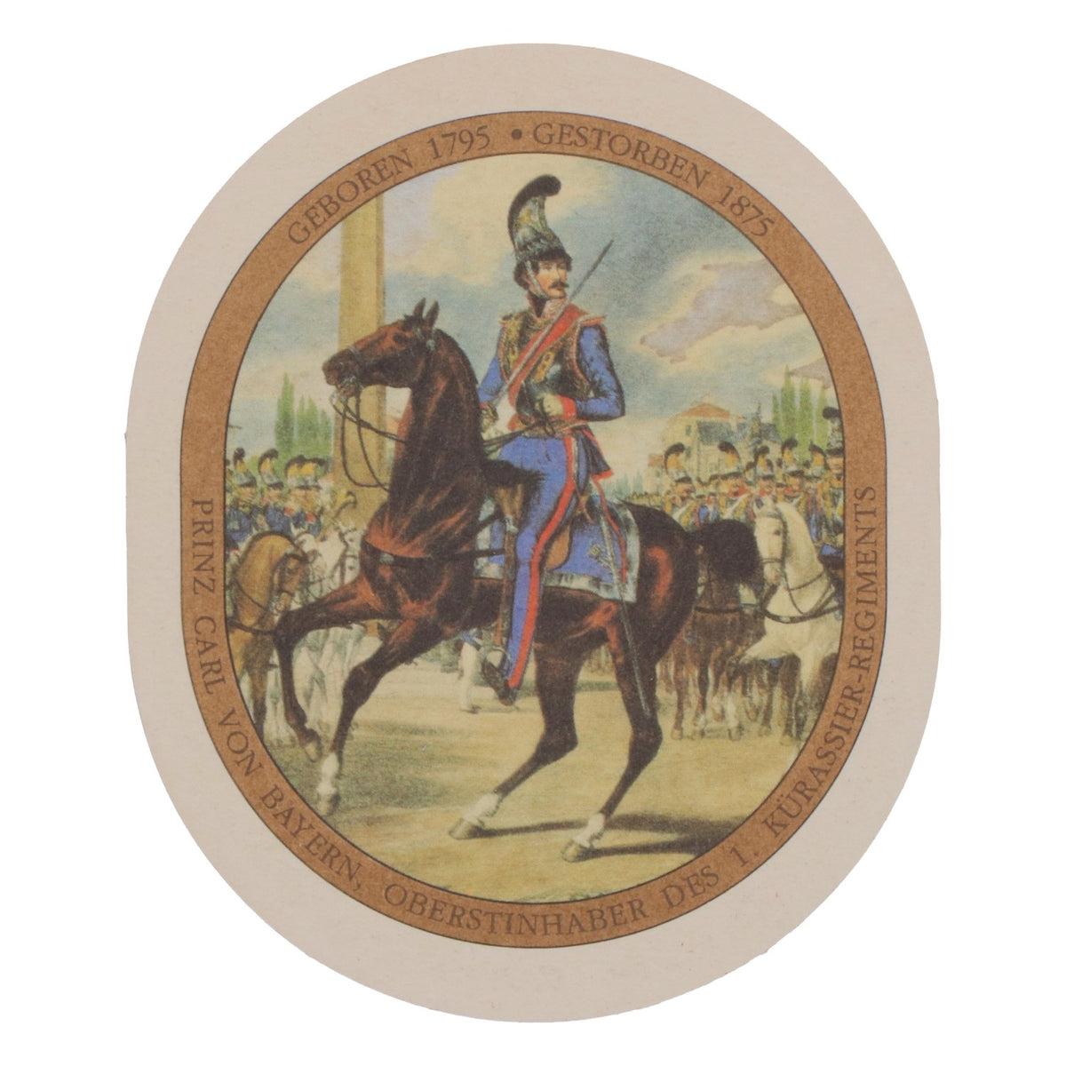70x König Ludwig Bierdeckel Untersetzer Dunkel Rückseite Prinz Carl