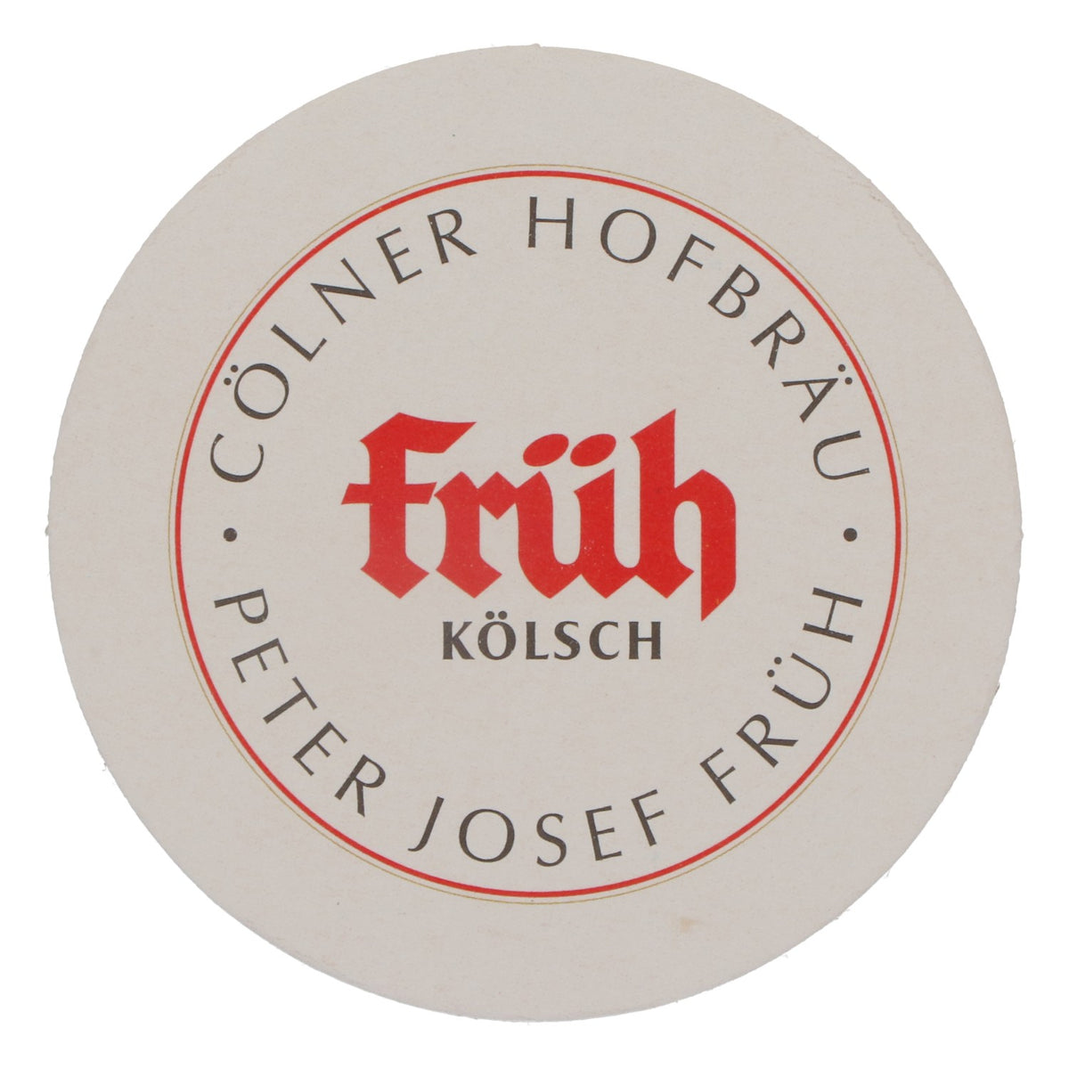 75x Früh Kölsch Bier Untersetzer Bierdeckel 10,6 cm Durchmesser nur Schriftzug – Ansicht 3