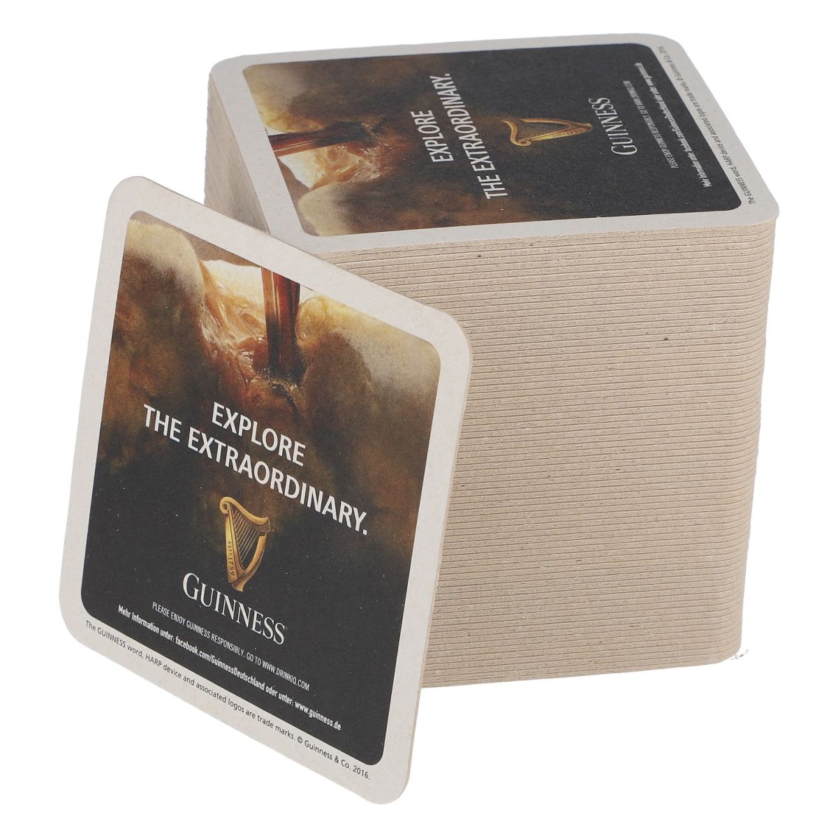 75x Guinness Untersetzer Bierdeckel 9,5x9,5cm Tropfschutz Glasunterlage Gastro – Ansicht 2