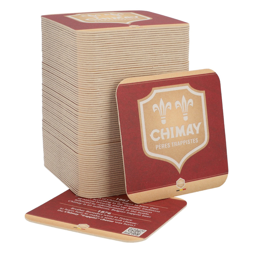 80x Chimay Bier Bierdeckel Untersetzer Glasuntersetzer Deckel 9x9 cm