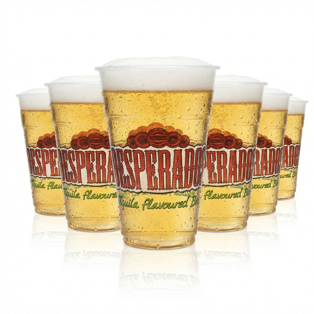 80x Desperados Bier Becher 0,4l Einweg