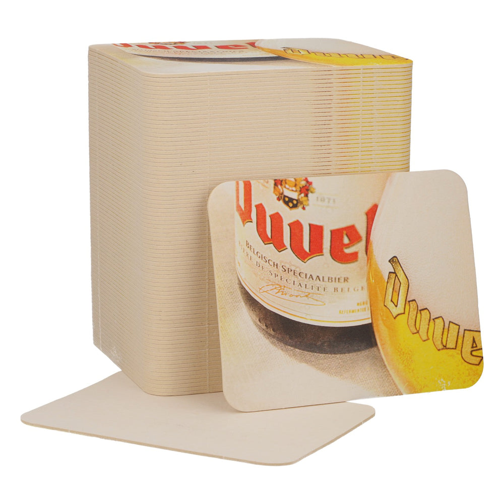 80x Duvel Bier Bierdeckel Untersetzer Glasuntersetzer Barzubehör 11,5x9 cm