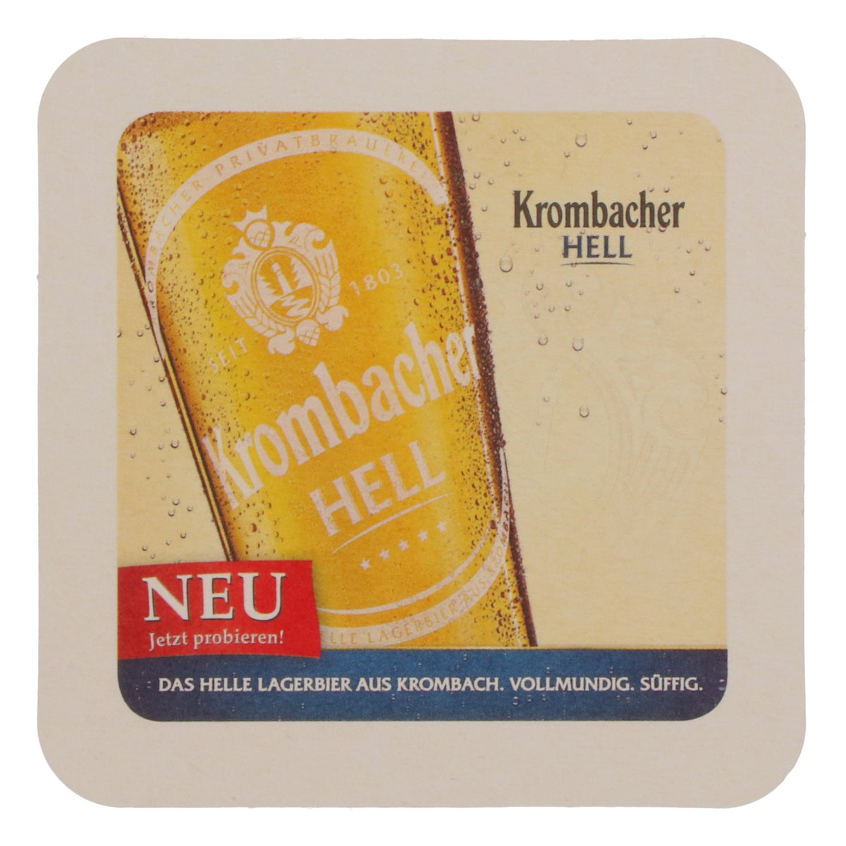 80x Krombacher Bier Bierdeckel Untersetzer Glasuntersetzer Barzubehör Hell "EsdnG" – Ansicht 3