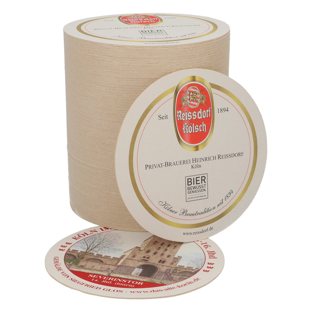 80x Reissdorf Bier Bierdeckel Untersetzer "Köln im Mittelalter" Severinstor