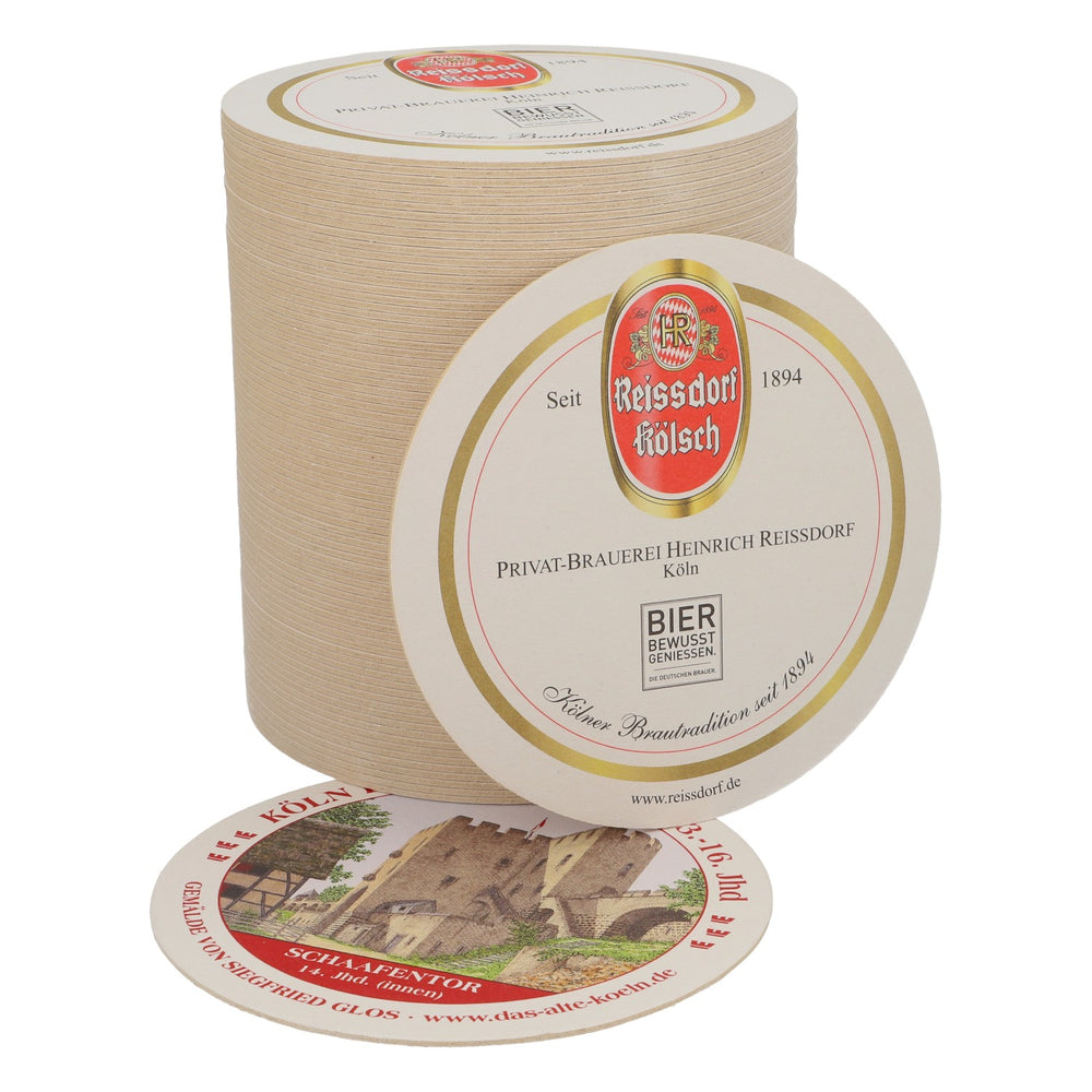 80x Reissdorf Bier Bierdeckel Untersetzer "Köln im Mittelalter" Schaafentor