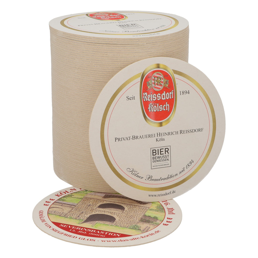 80x Reissdorf Bier Bierdeckel Untersetzer "Köln im Mittelalter" Severinsbastion