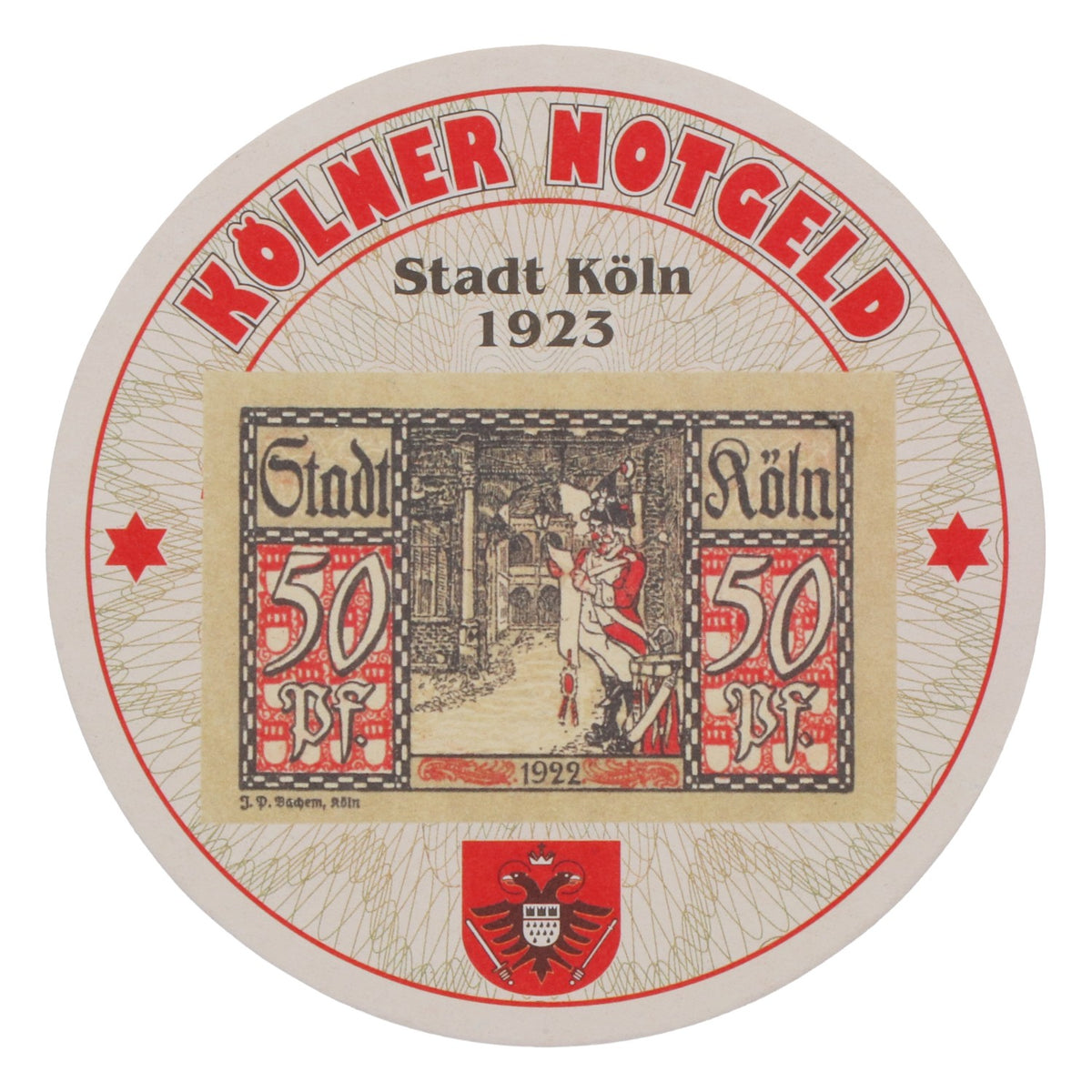 80x Reissdorf Bier Bierdeckel Untersetzer "Kölner Notgeld" 50 Pfennig V4 – Ansicht 3