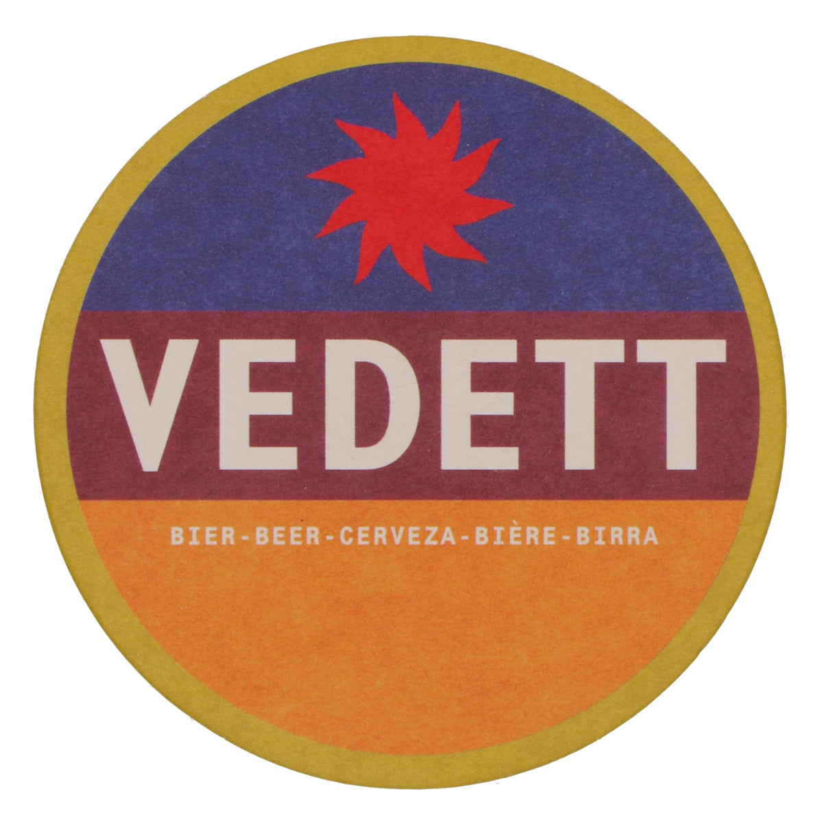 80x Vedett Bier Bierdeckel Untersetzer Glasuntersetzer Blau/ rot/ orange – Ansicht 3