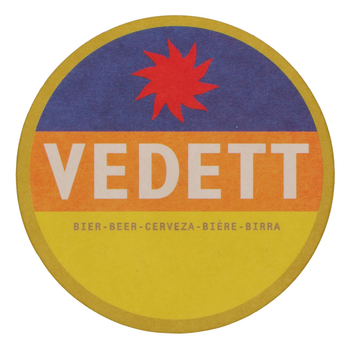 80x Vedett Bier Bierdeckel Untersetzer Glasuntersetzer Blau/ orange/ gelb – Ansicht 2