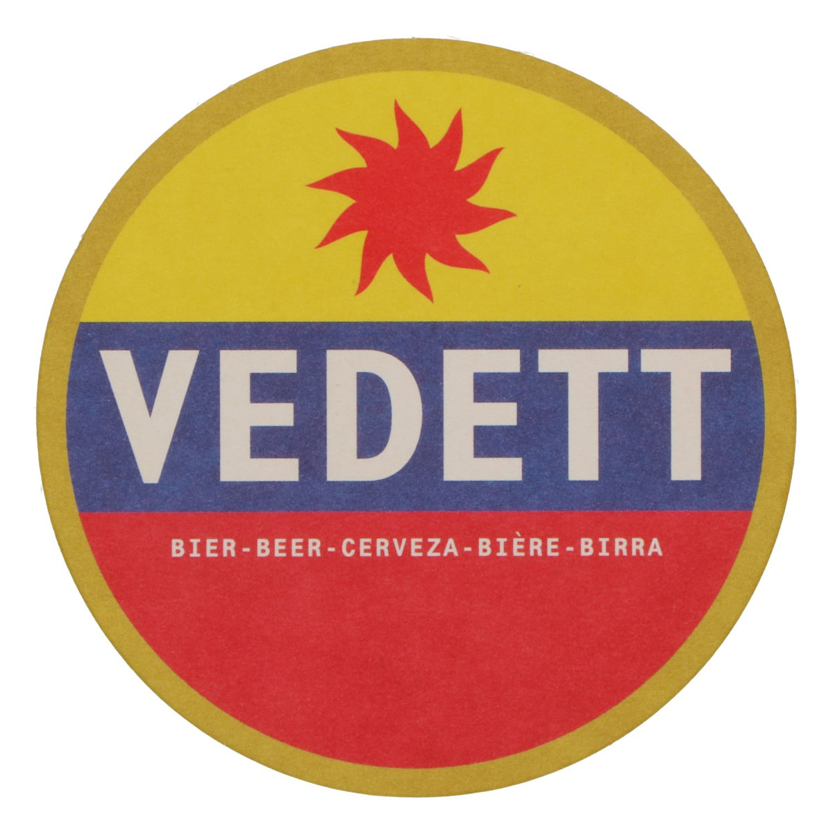 80x Vedett Bier Bierdeckel Untersetzer Glasuntersetzer Geld/ blau/ rot – Ansicht 3