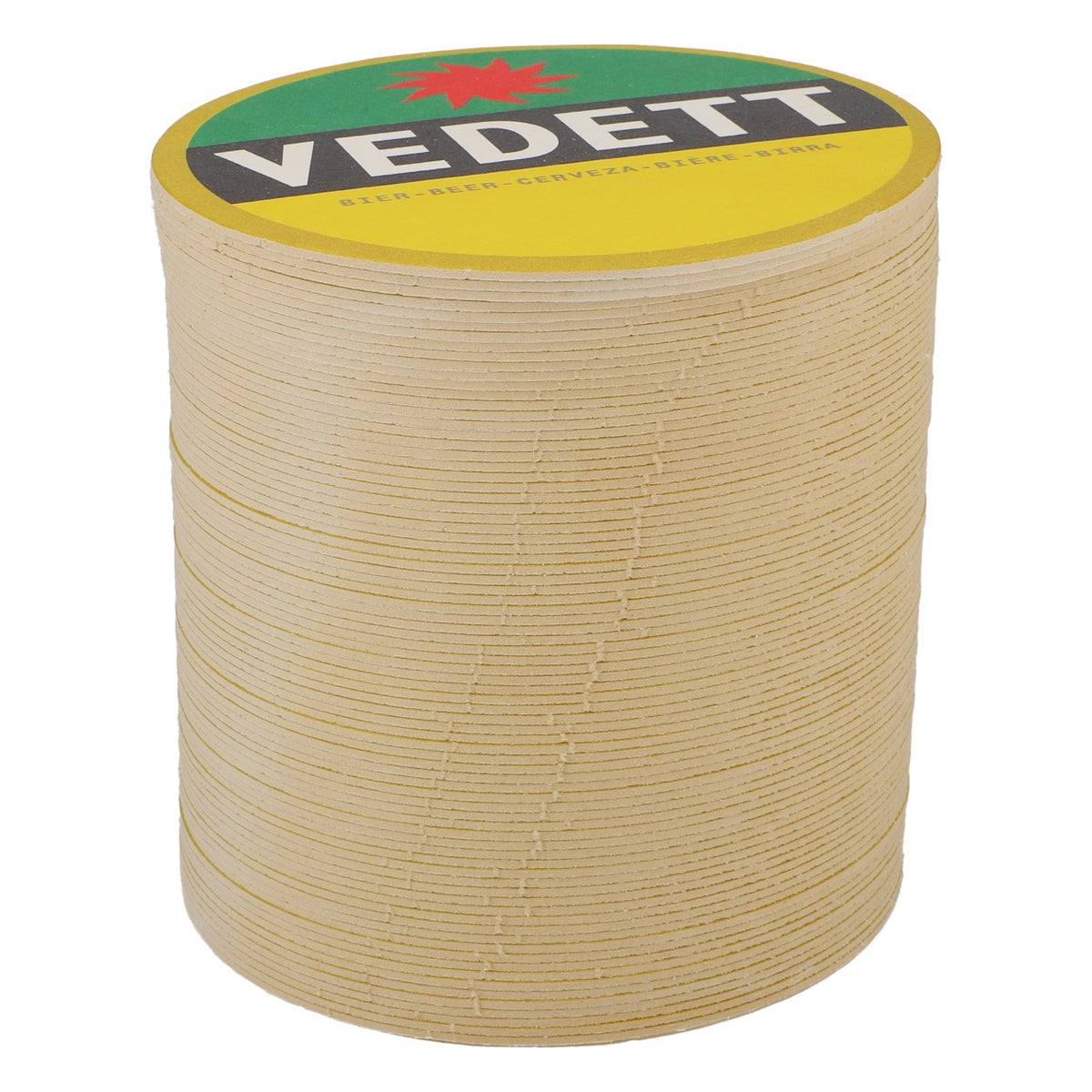 80x Vedett Bier Bierdeckel Untersetzer Glasuntersetzer Grün/ schwarz/ gelb – Ansicht 2