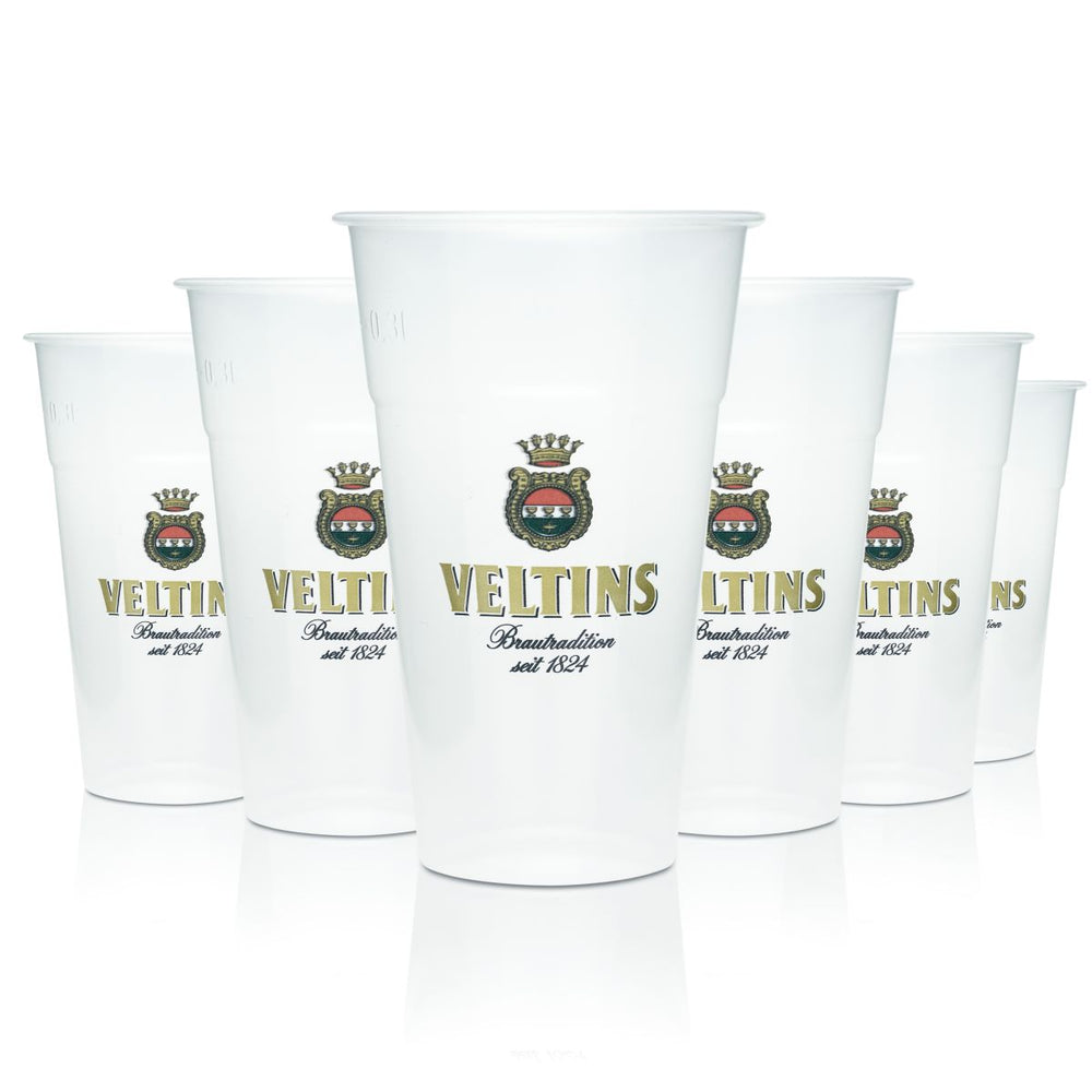 80x Veltins Bierglas 0,3l Kunststoff Einwegbecher Bierbecher Plastikbecher