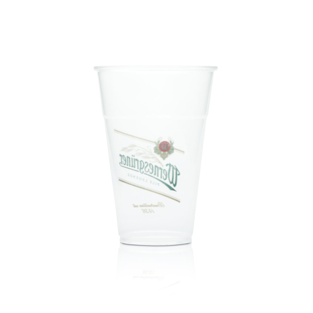 80x Wernesgrüner Plastik Becher 0,4l Einweg Bier Kunststoff Glas Gläser Party – Ansicht 3
