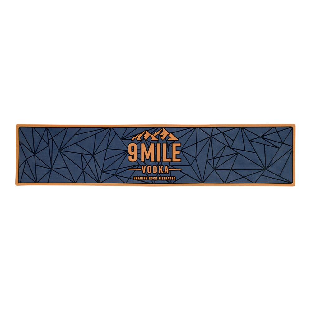 9 Mile Barmatte 58x13cm Abtropf Unterlage Runner Gastro Gläser Barkeeper Tresen