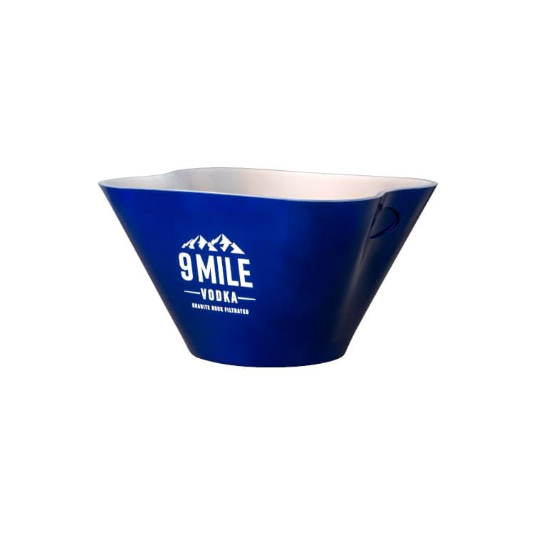 9 Mile Flaschenkühler LED Square Wellen LED Blau Serving Tool Eis Getränke Bar