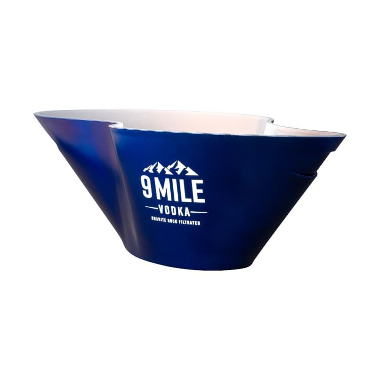 9 Mile Flaschenkühler LED Waved Wellen LED Blau Serving Tool Eis Getränke Bar