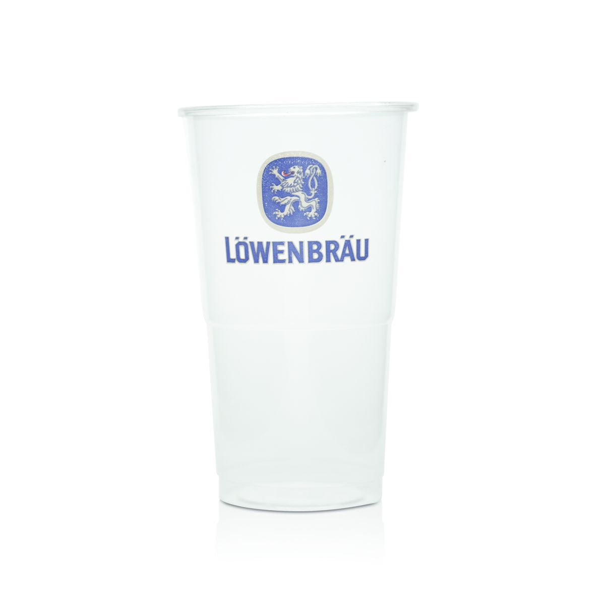90x Löwenbräu Plastikbecher Einweg Bierglas 0,3l Kunststoffbecher Party Fest – Ansicht 2