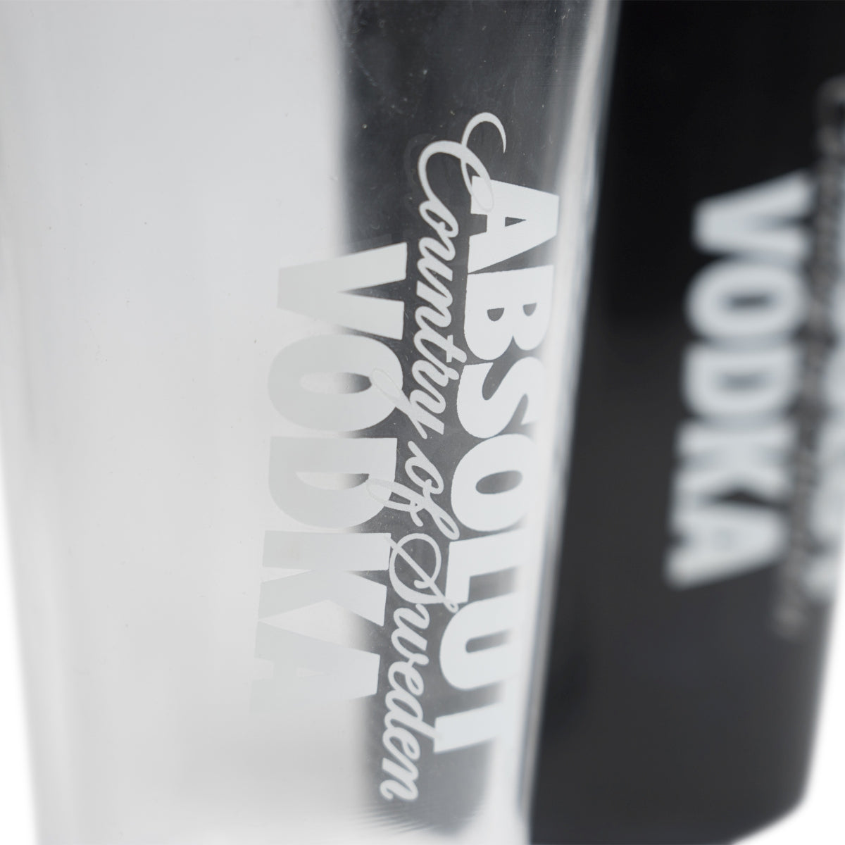 Absolut Vodka Boston Shaker schwarz Glas Cocktail Mixer Barkeeper gummiert – Ansicht 3