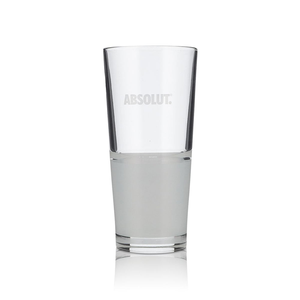 Absolut Vodka Glas 0,33l Gläser Longdrinkglas halb satiniert Scandi-Becher