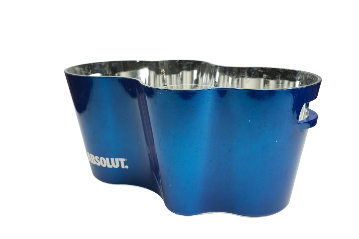 Absolut Vodka LED Akku Flaschenkühler Eiswürfelbehälter Kühler Jeroboam blau Wellig – Ansicht 2