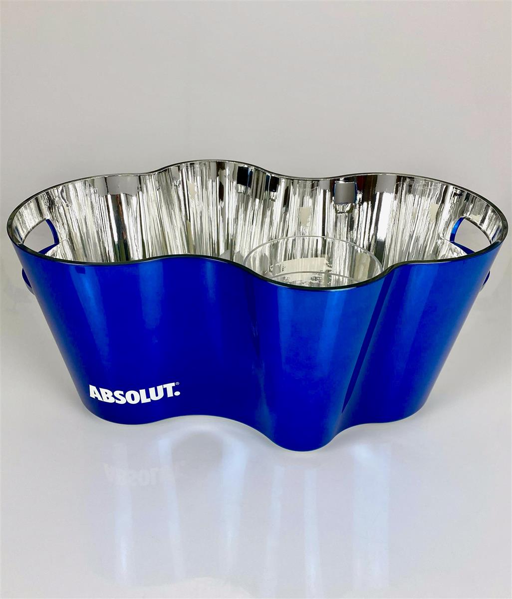 Absolut Vodka LED Akku Flaschenkühler Wellig Neu Wave Eisbox XXL beleuchtet Bar – Ansicht 2