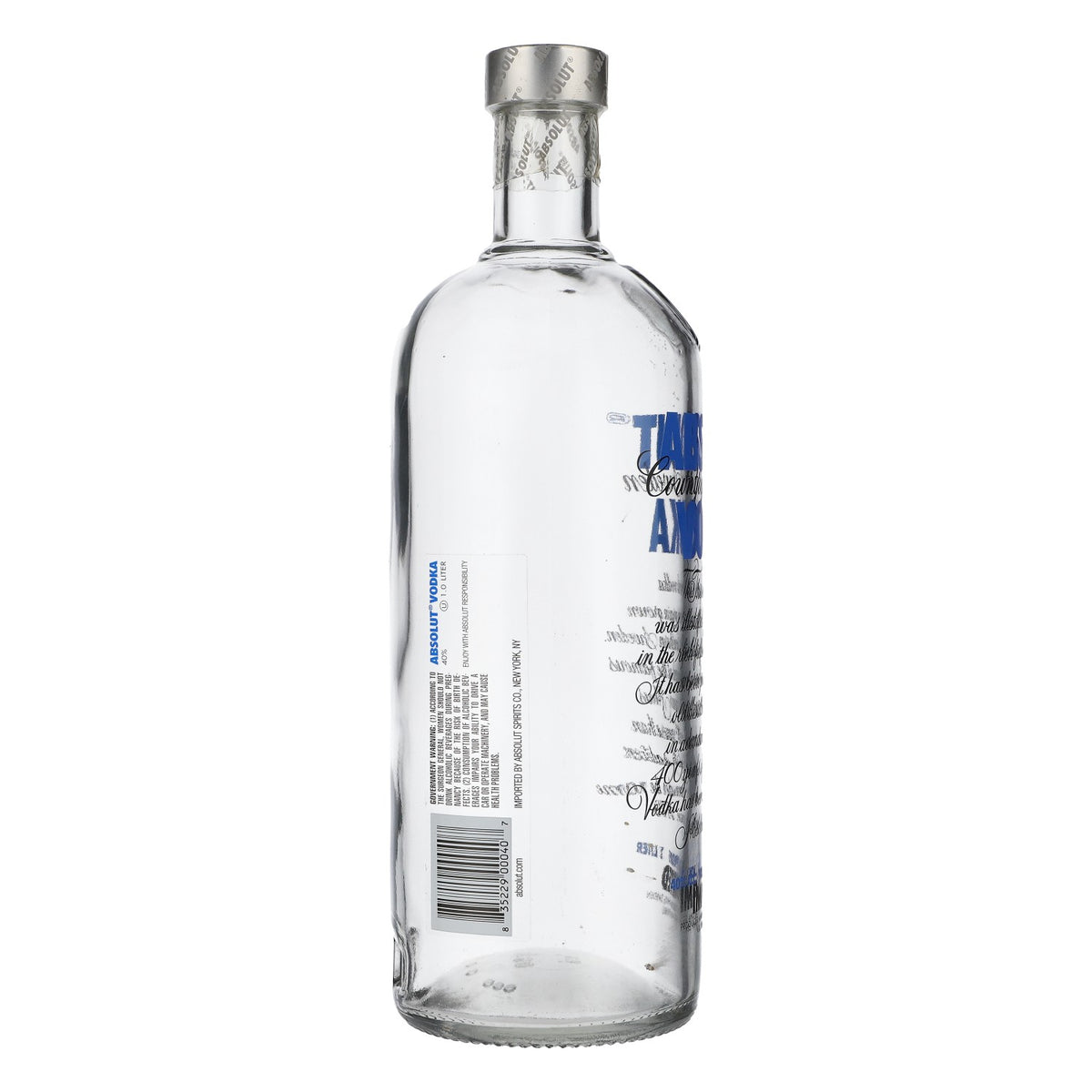 Absolut Vodka LEER Dekoflasche Showbottle Showflasche 1l Display Dummy Bottle – Ansicht 3