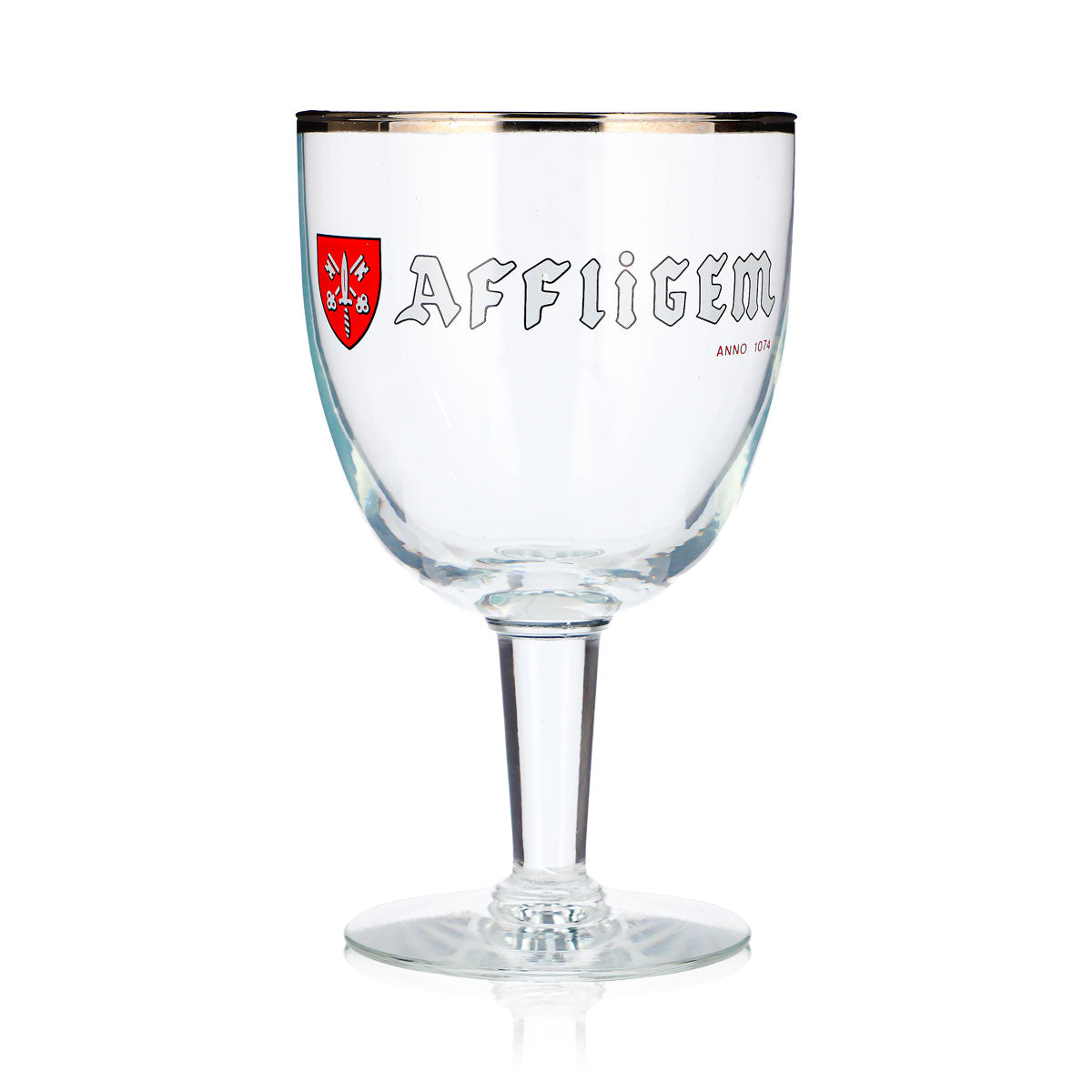 Affligem Bier Glas 0,49l Pokal Kelch Platinrand – Ansicht 2