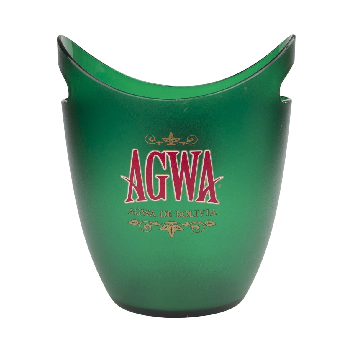 Agwa de Bolivia Likör Kühler grün Flaschen Eiswürfel Behälter Box Kiste Präsent
