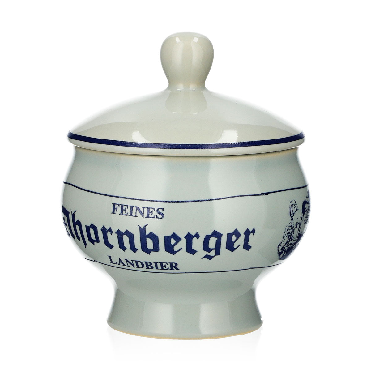 Ahornberger Bier Glas Keramik grau Senftopf – Ansicht 3